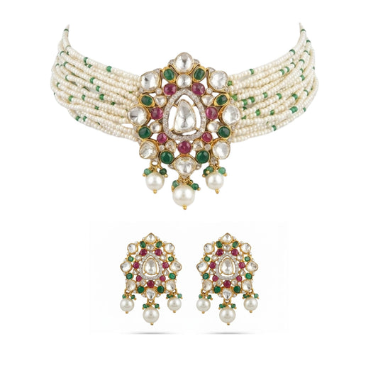 The Meera Pearl Choker Set