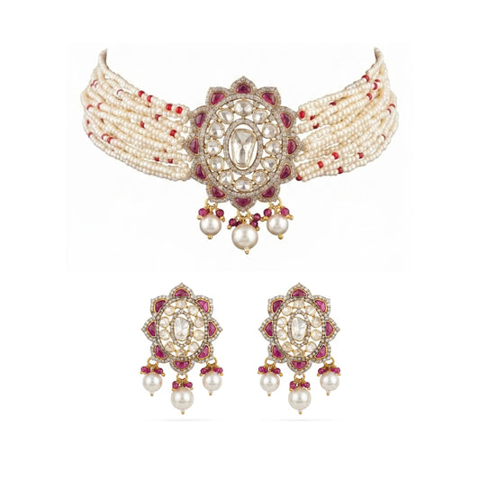 The Noor Pearl Choker Set