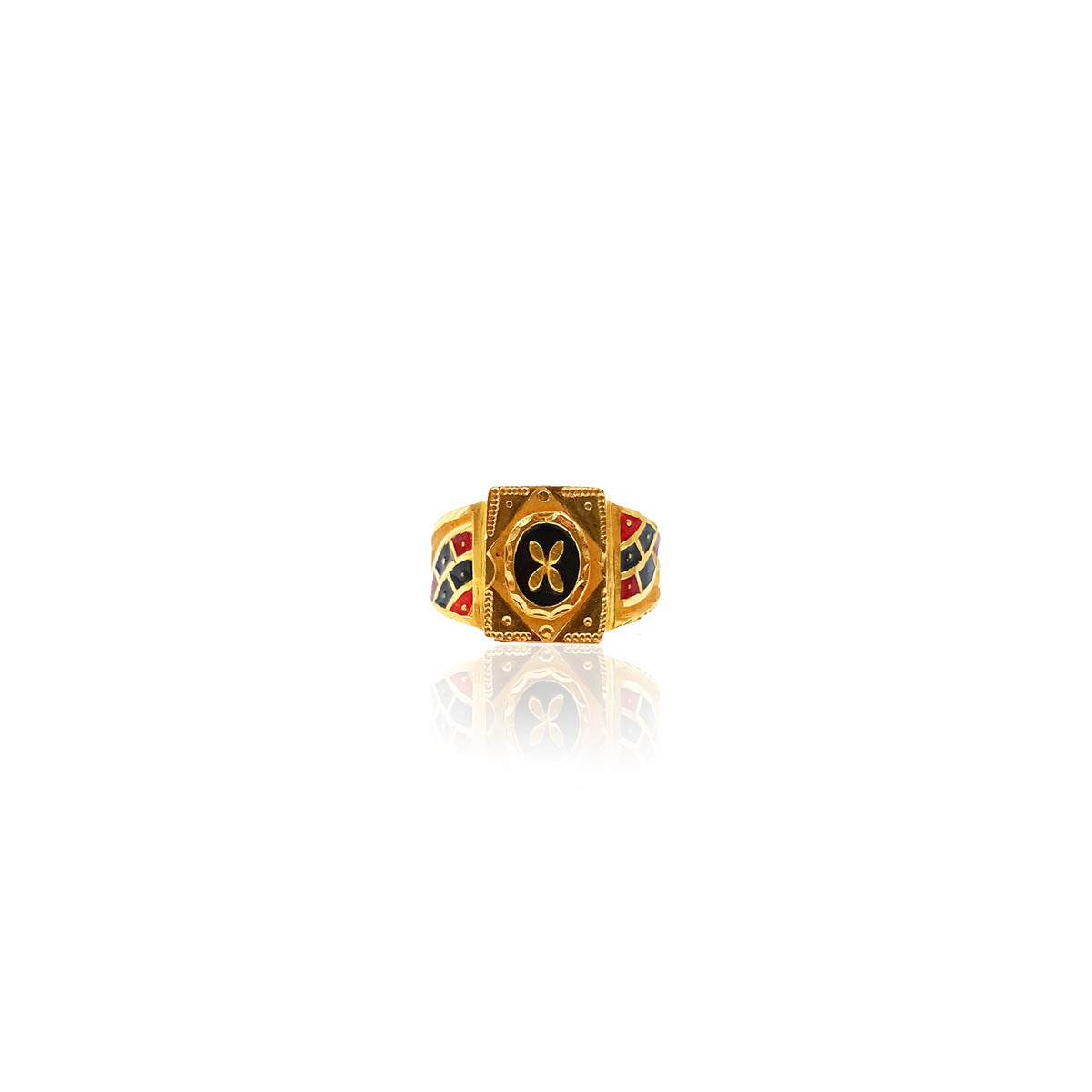 Beal Mens Enamel Coated Gold Ring