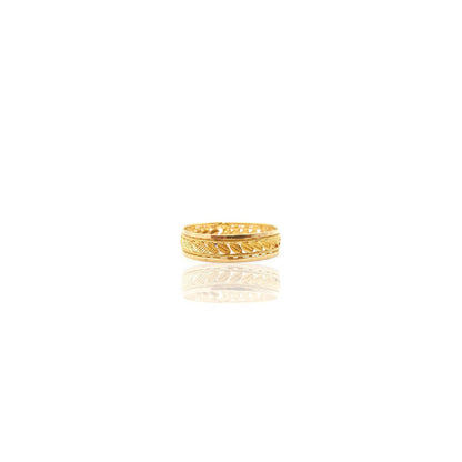 Aida Gold Round Ring Bands