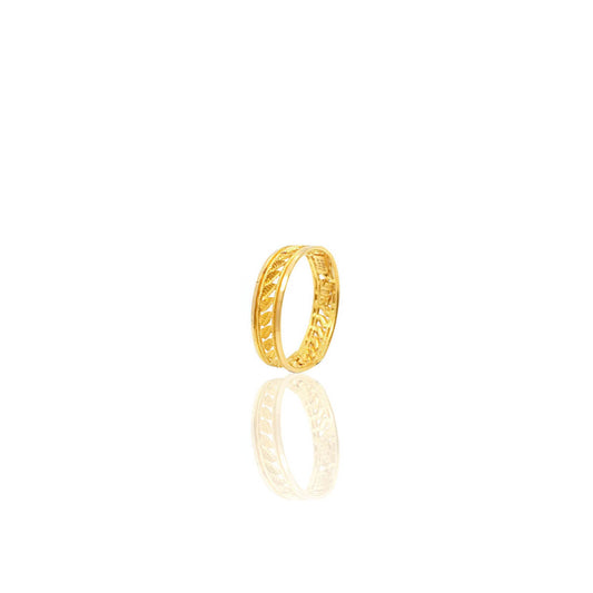 Aida Gold Round Ring Bands