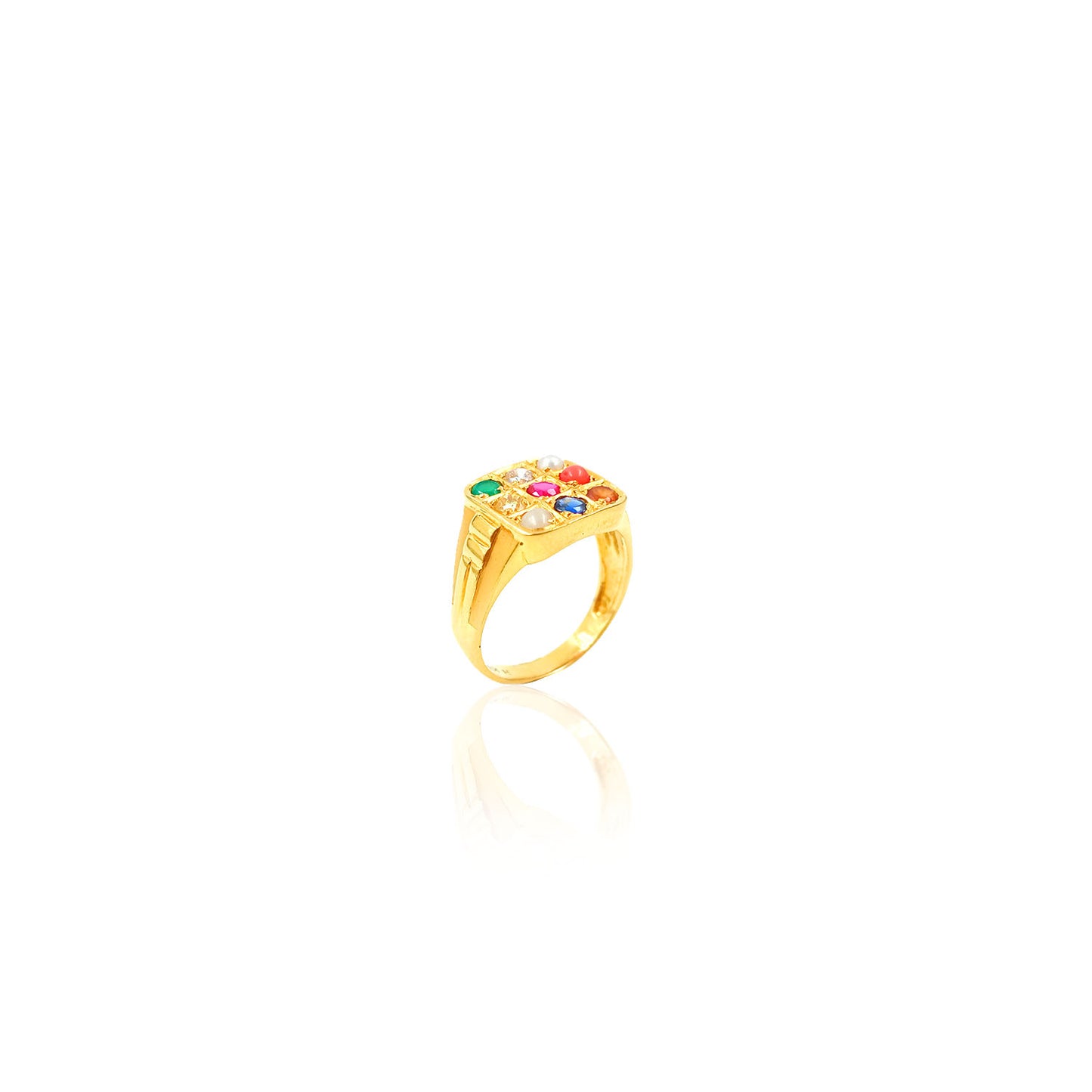 Mens Gold Ring With Color Stone