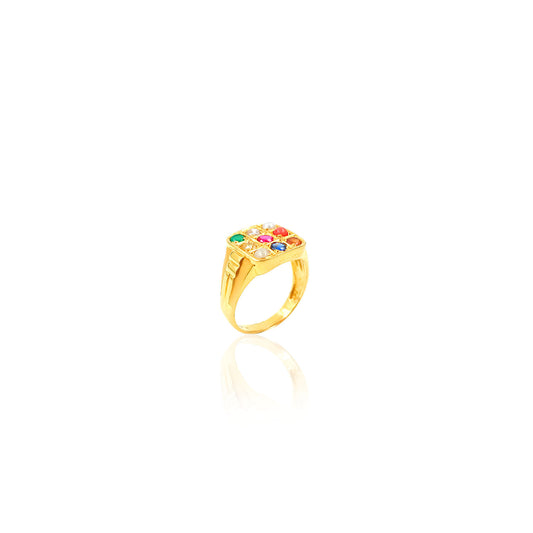 Mens Gold Ring With Color Stone