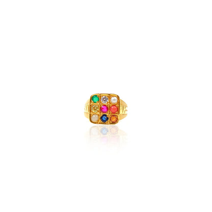 Mens Gold Ring With Color Stone