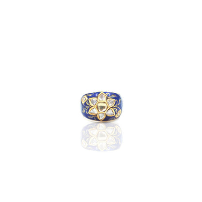 Benet Enamel Coated Antique Gold Ring