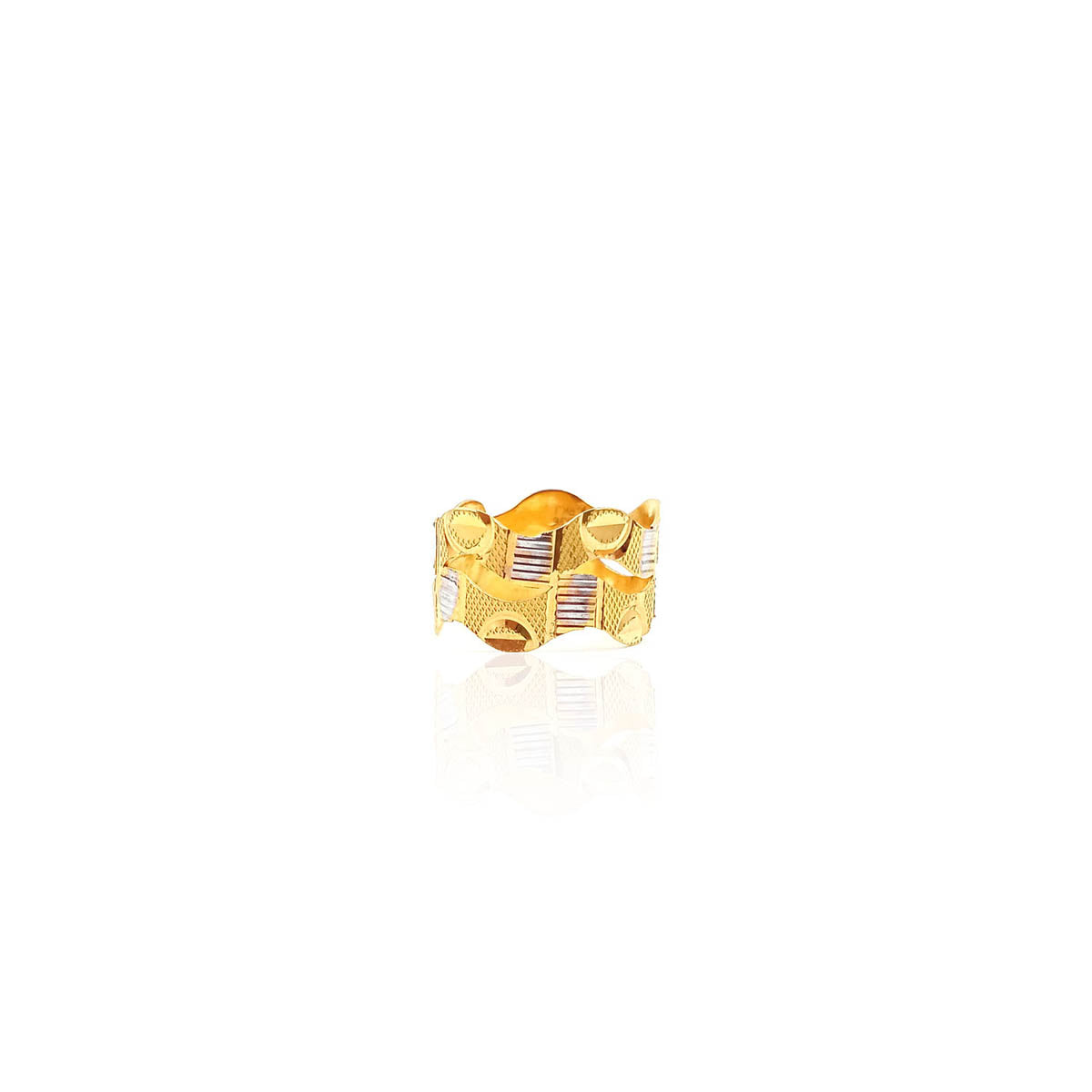 Afrodille Gold Round Ring Bands