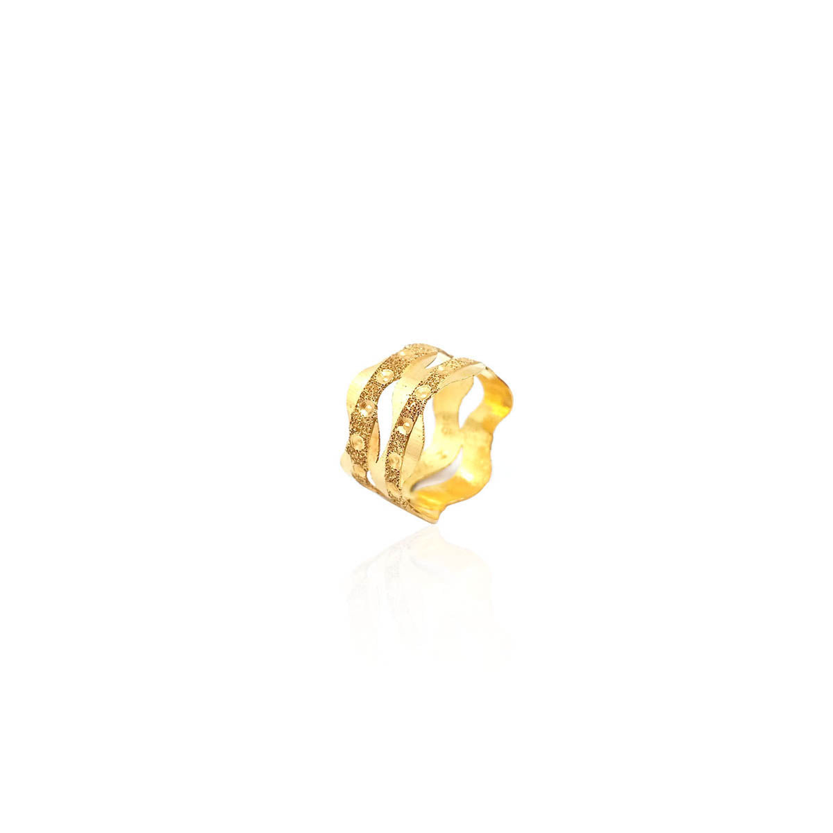 Adrienne Crooked Shape Gold Ring