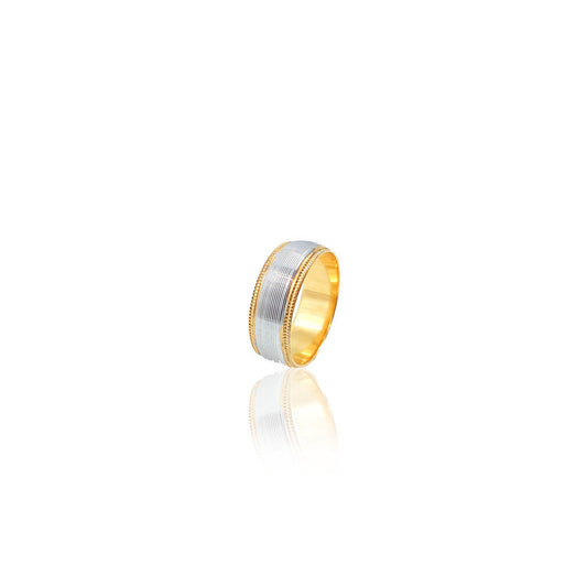 Adilene Line Draw Gold Band Ring