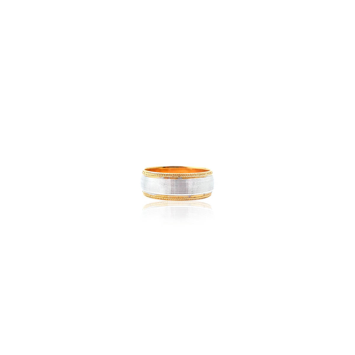 Adilene Line Draw Gold Band Ring