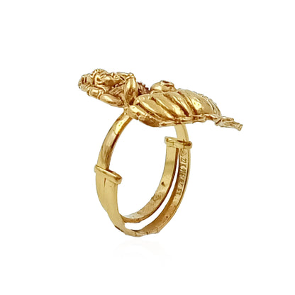 Maa Padma Adjustable Gold Ring