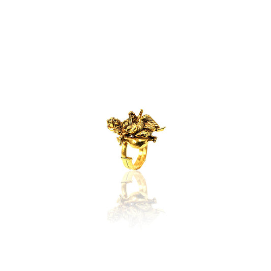 Goddess MahaLakshmi Gold Ring