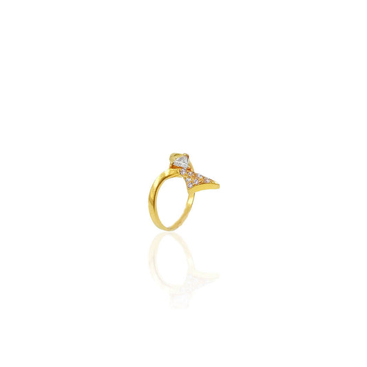 Aluin Casting Gold Ring With Fancy Diamond