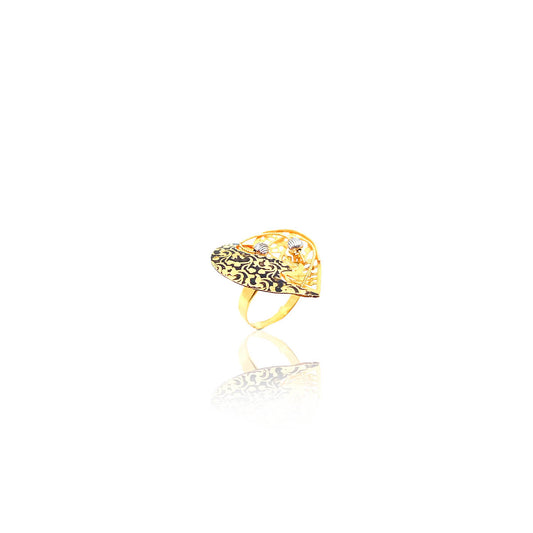 Aubine Cocktail Heart Shape Gold Ring