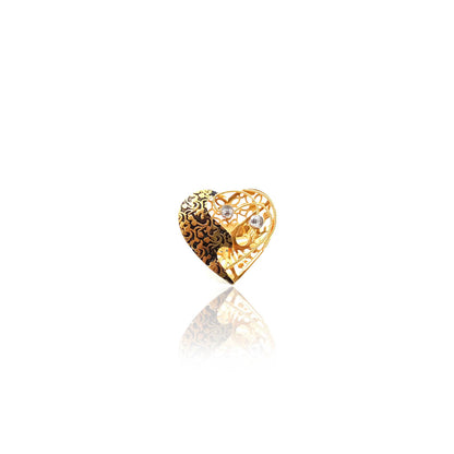 Aubine Cocktail Heart Shape Gold Ring