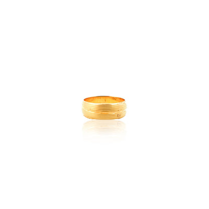 Adelisa Line Draw Gold Band Ring