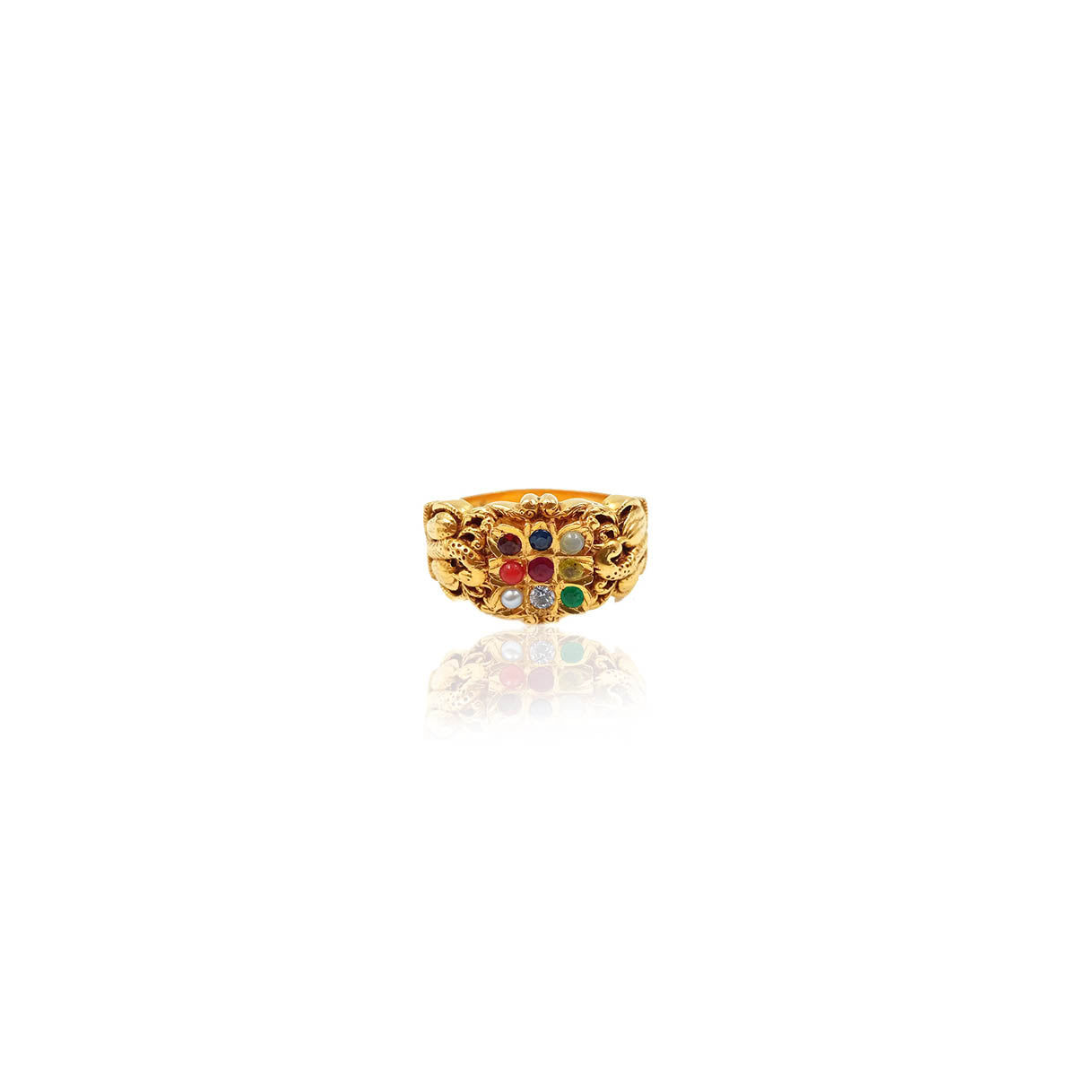 Aundray Mens Antique Gold Ring With Stone