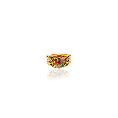 Aundray Mens Antique Gold Ring With Stone