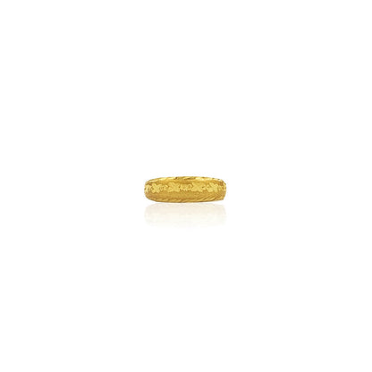 Addy Crossed Design Gold Band Ring