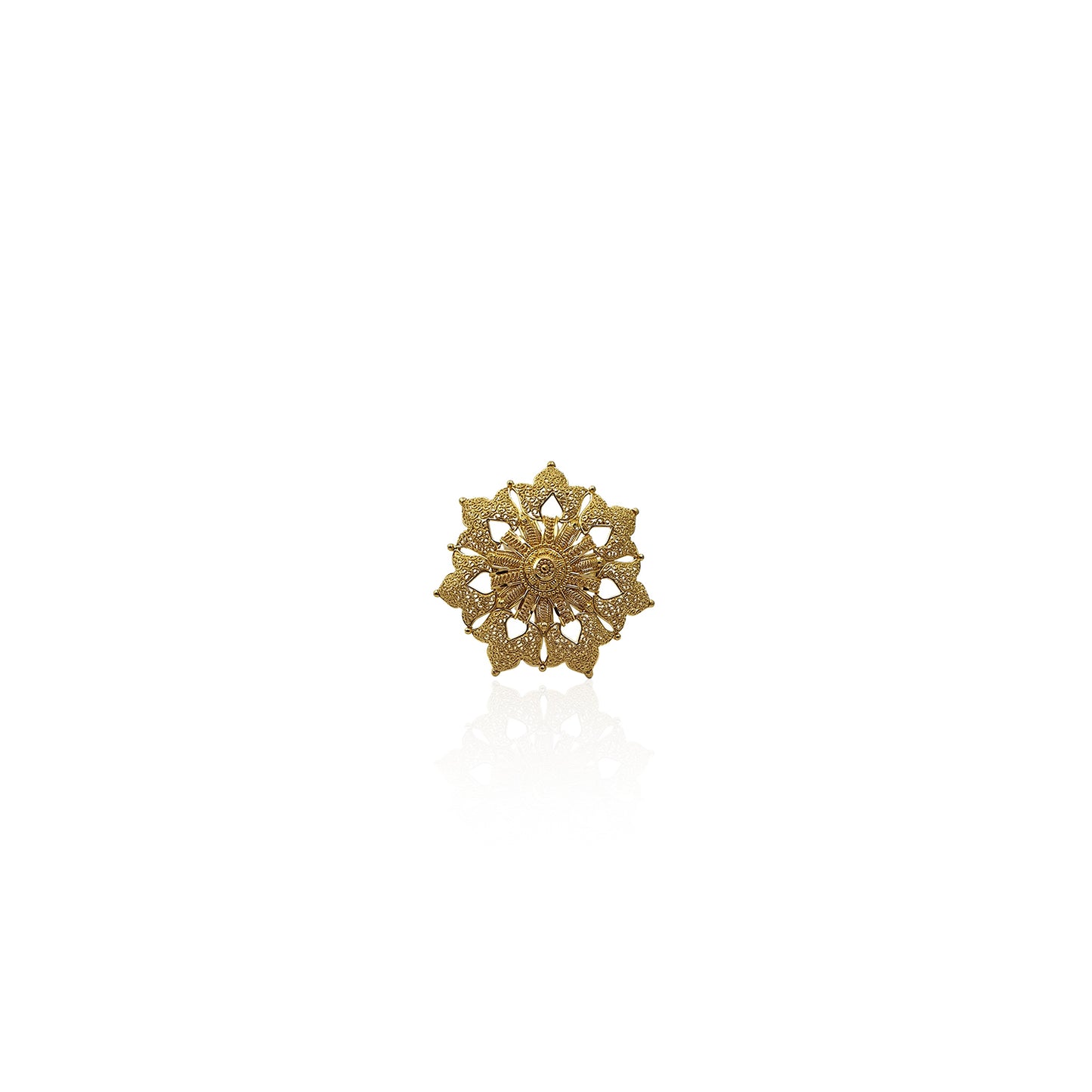 Abhavya Traditional Parasol Gold Ring