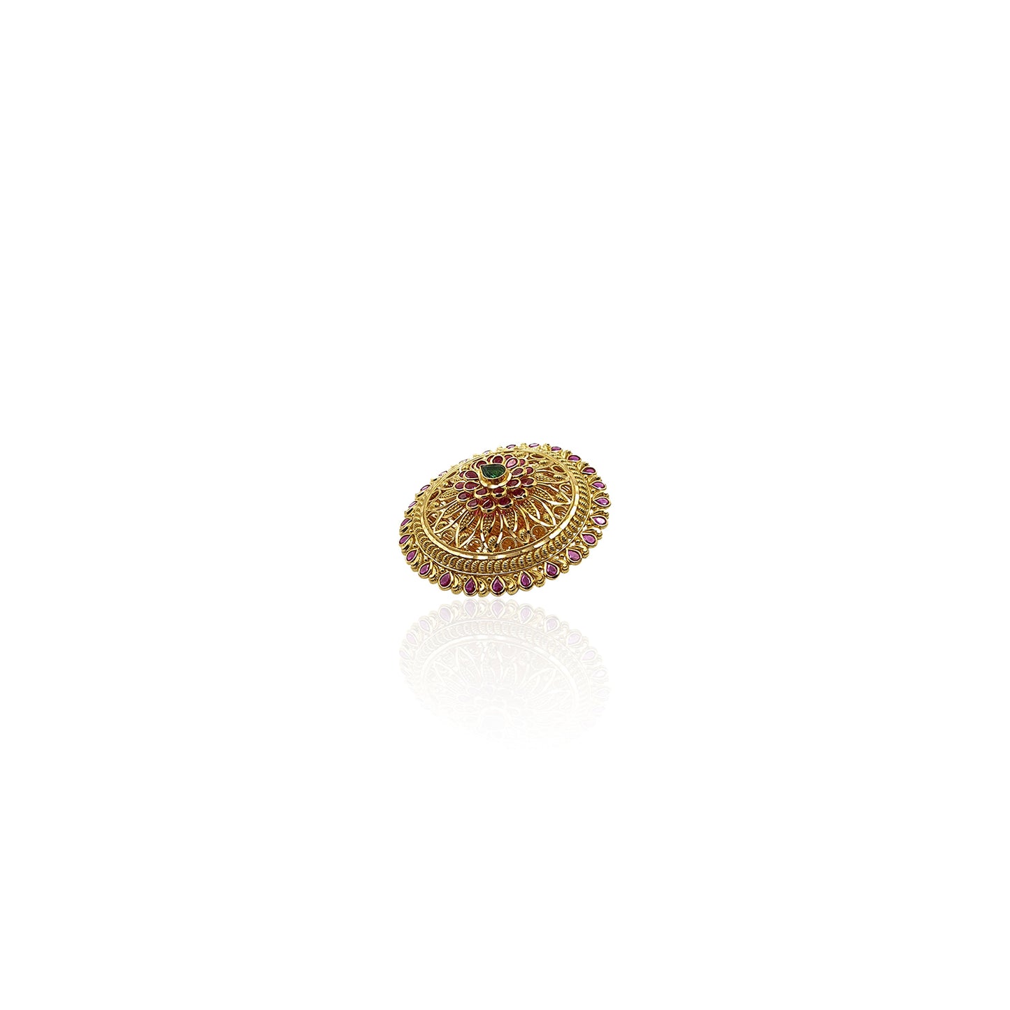 Apraudha Traditional Cocktail Gold Ring