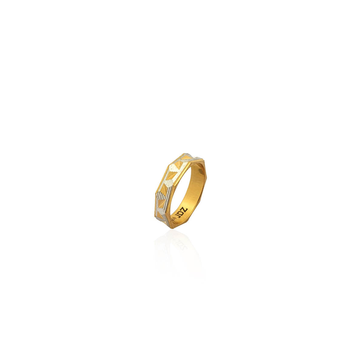 Akshara Fancy Uneven Gold Band Ring