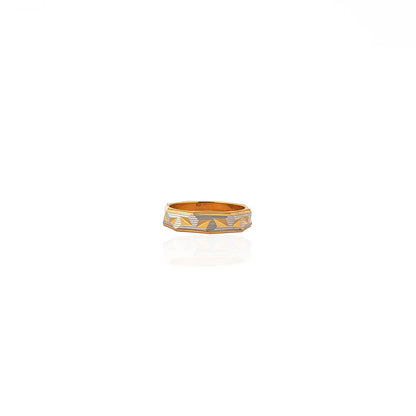 Akshara Fancy Uneven Gold Band Ring