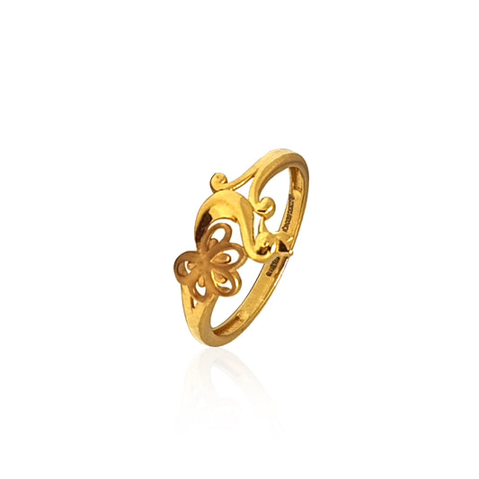 Splendid Peacock Gold Ring