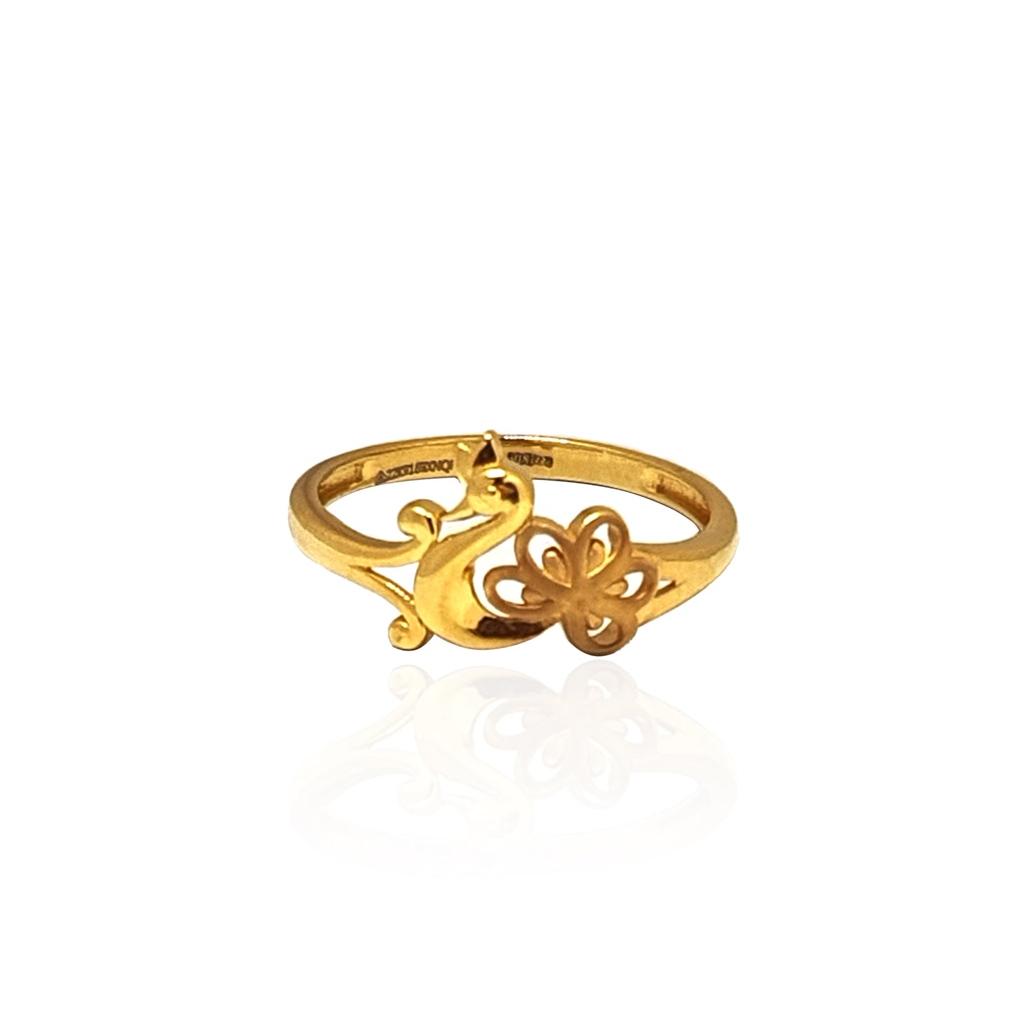 Splendid Peacock Gold Ring