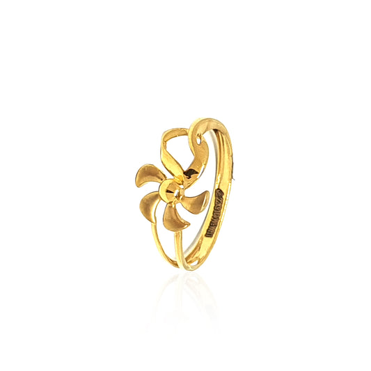 Twiddle Flower Gold Ring