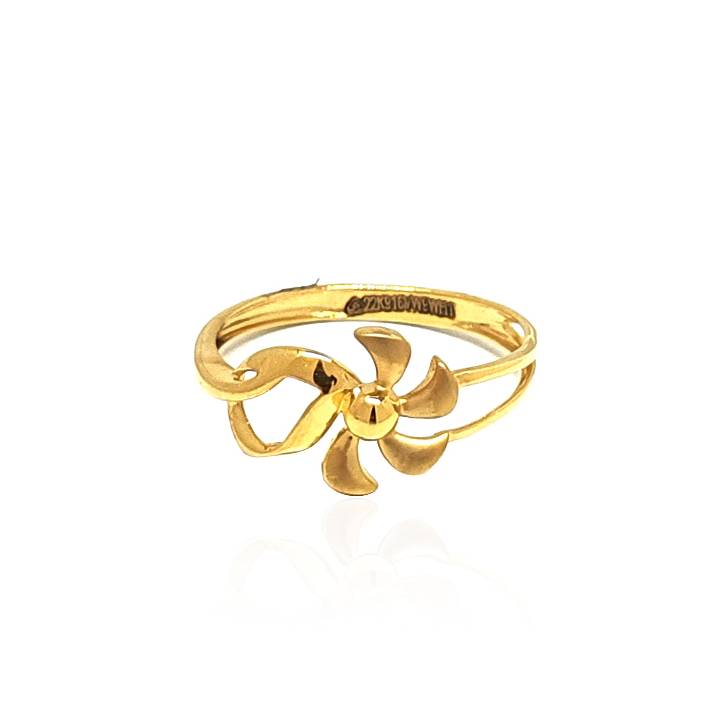 Twiddle Flower Gold Ring