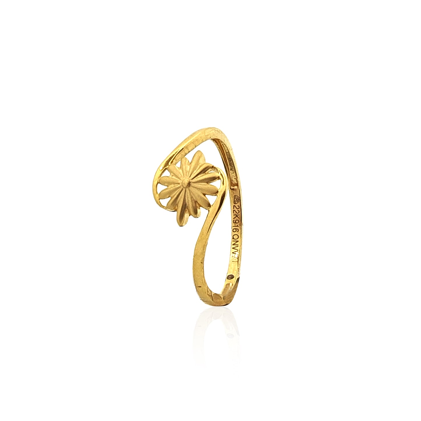 Swirly Flower Gold Ring