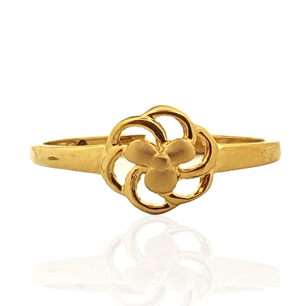 Swirl Floral Gold Ring