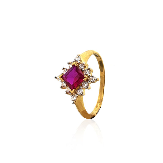 Rosy Elegant Gold Ring