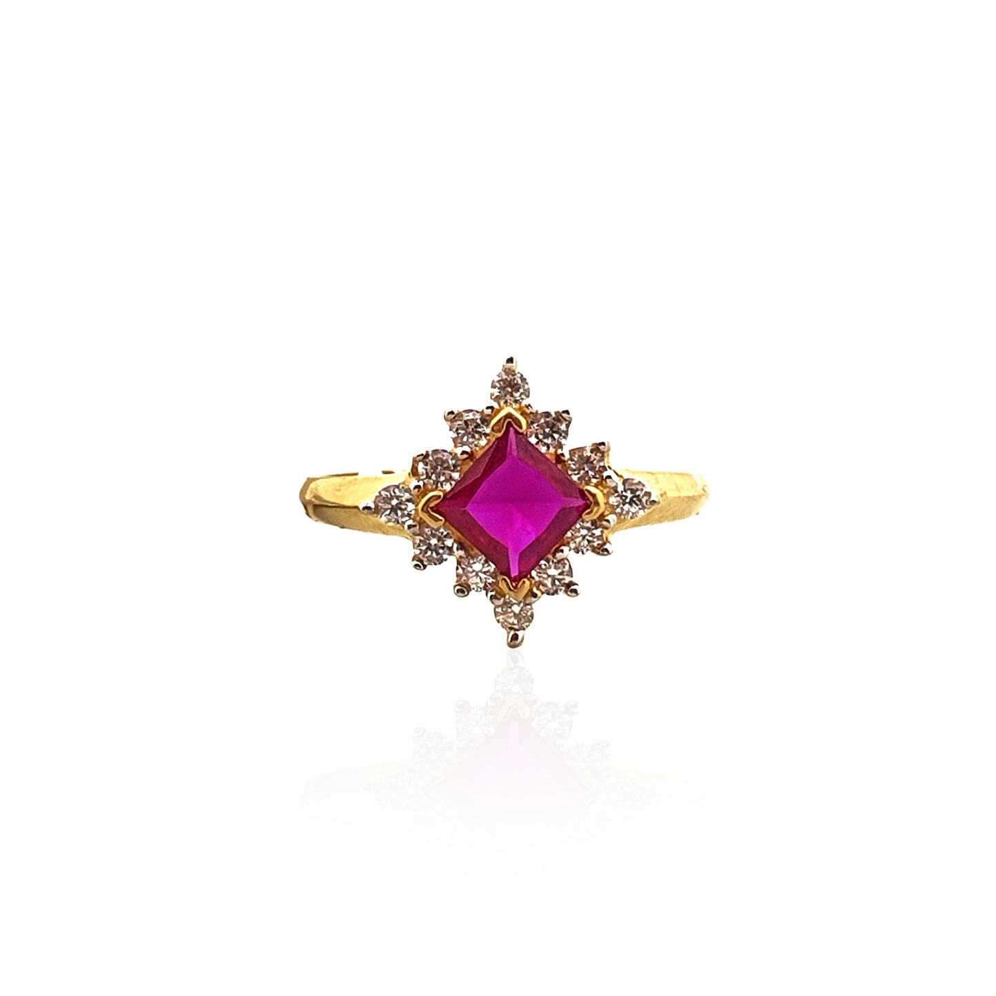 Rosy Elegant Gold Ring