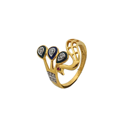 Finesse Peacock Gold Ring