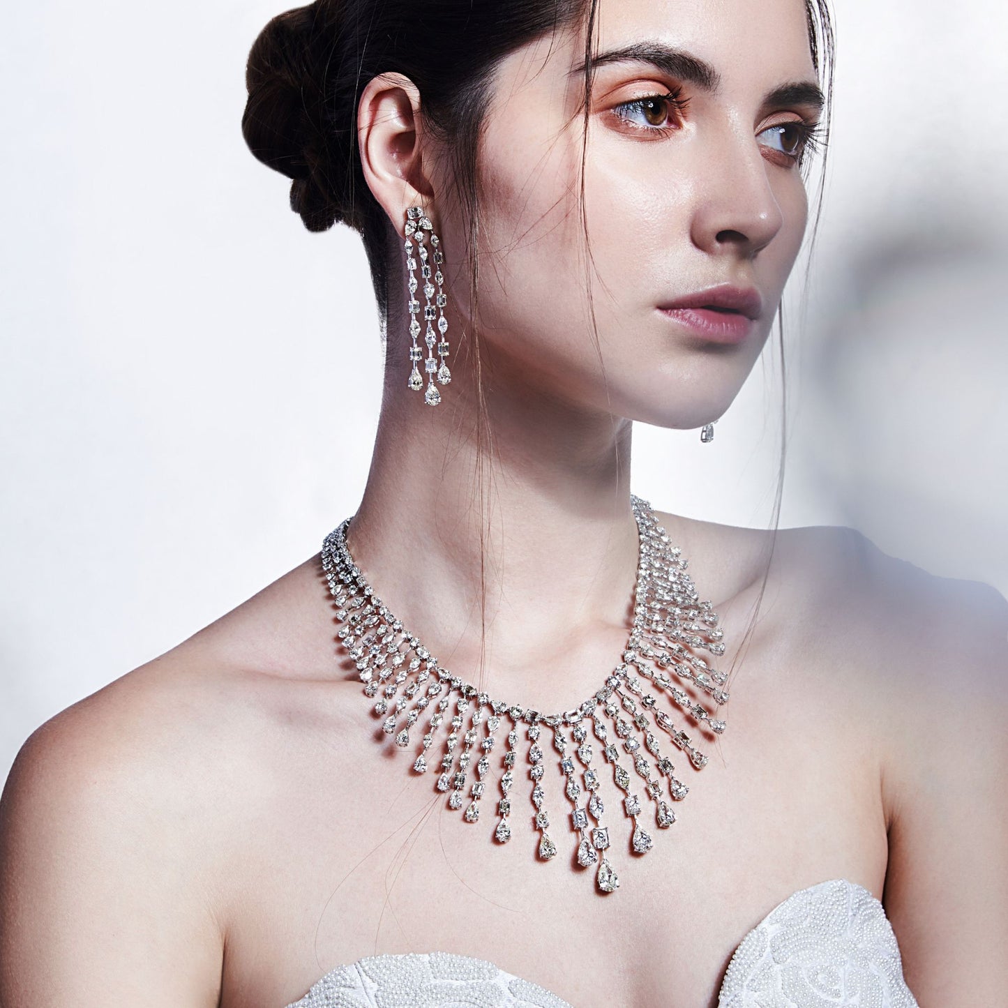 Radiant Fringe Diamond Necklace