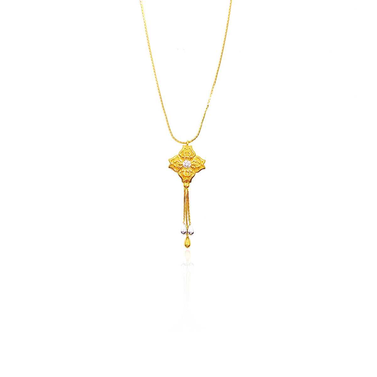 Absolon Floral Fancy Gold Pendant