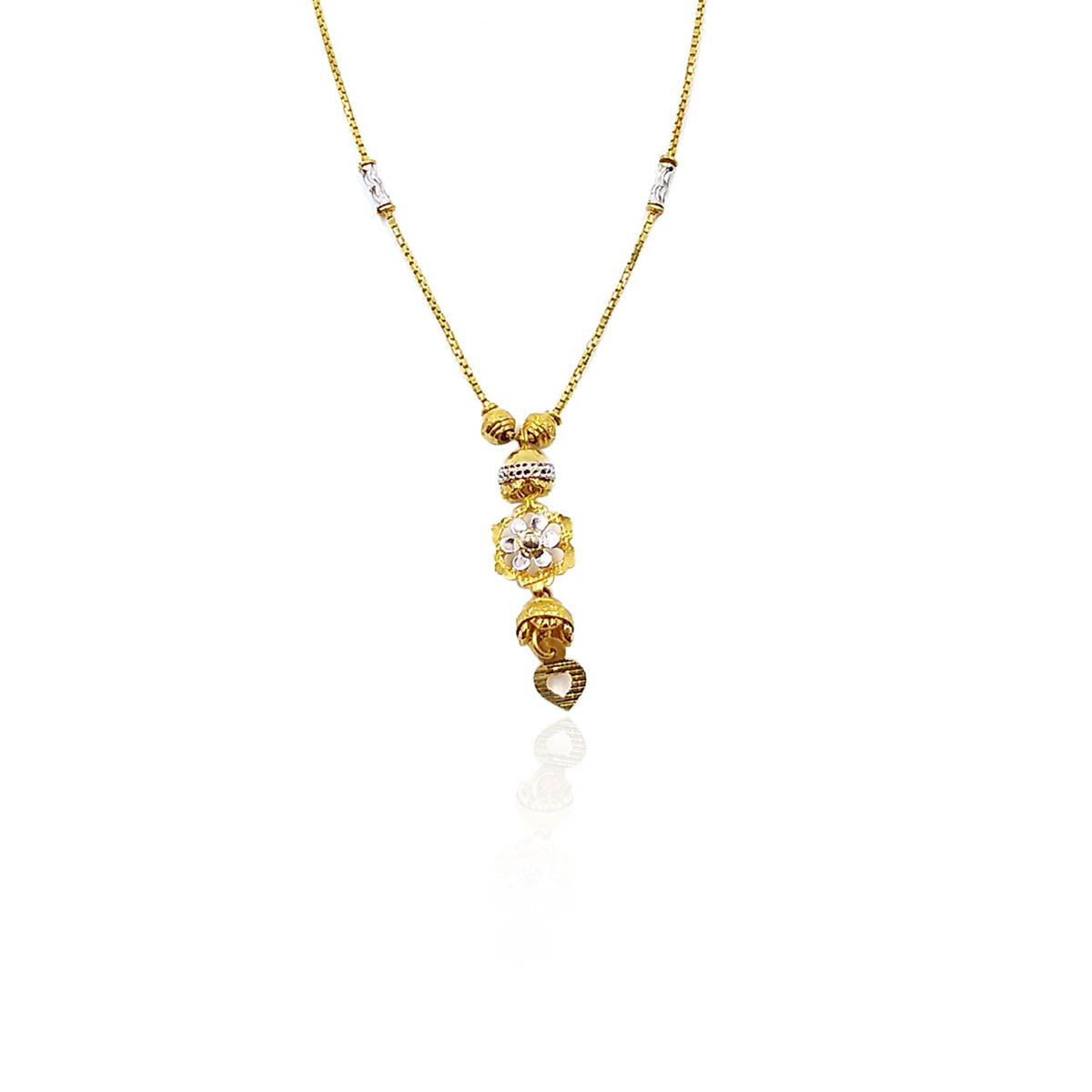 Algernon Floral Drop Down Gold Pendant