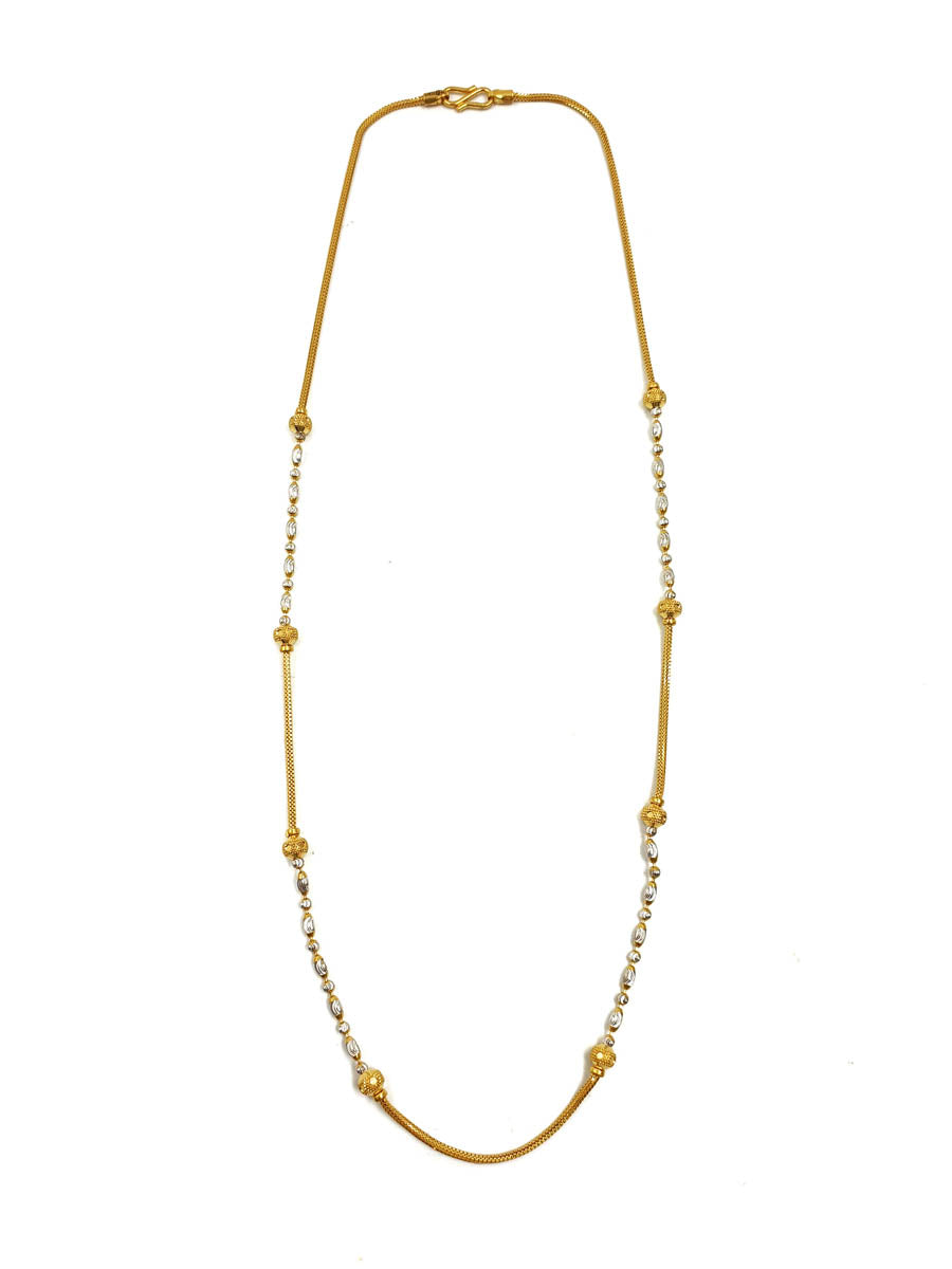 Abrianna Sparkling Beaded Gold Chain