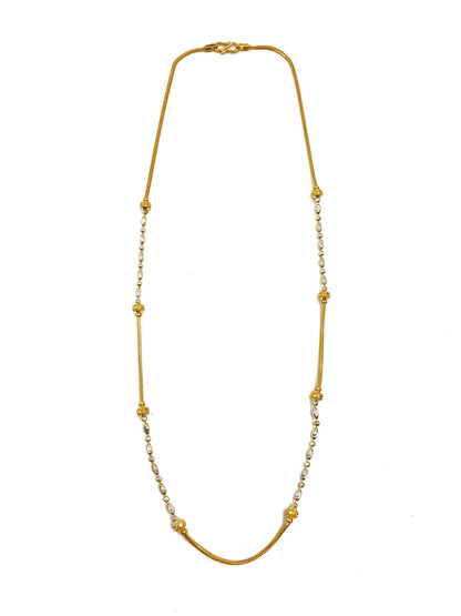 Abrianna Sparkling Beaded Gold Chain