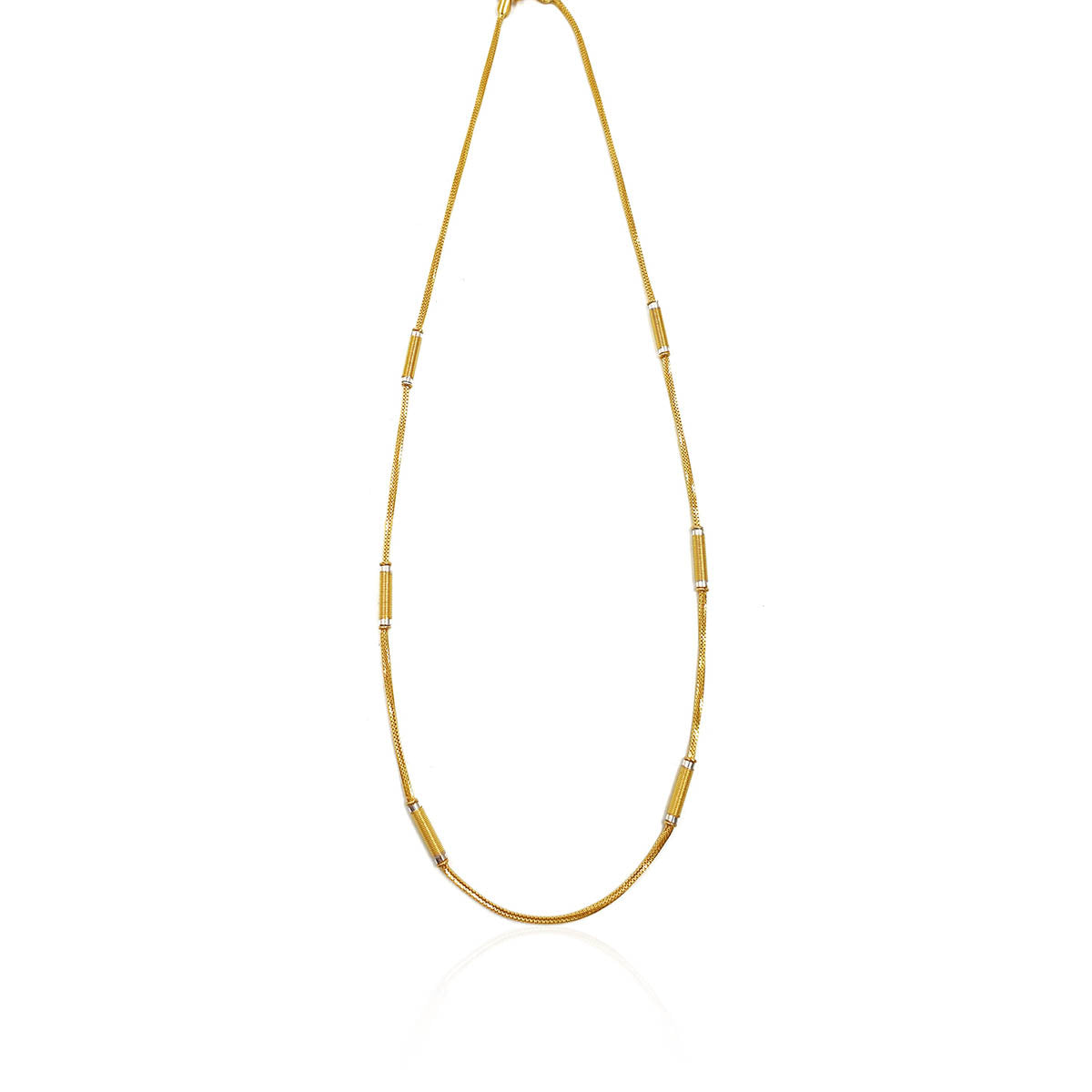 Allison Cylindrical Artistic Gold Chain