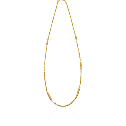 Allison Cylindrical Artistic Gold Chain