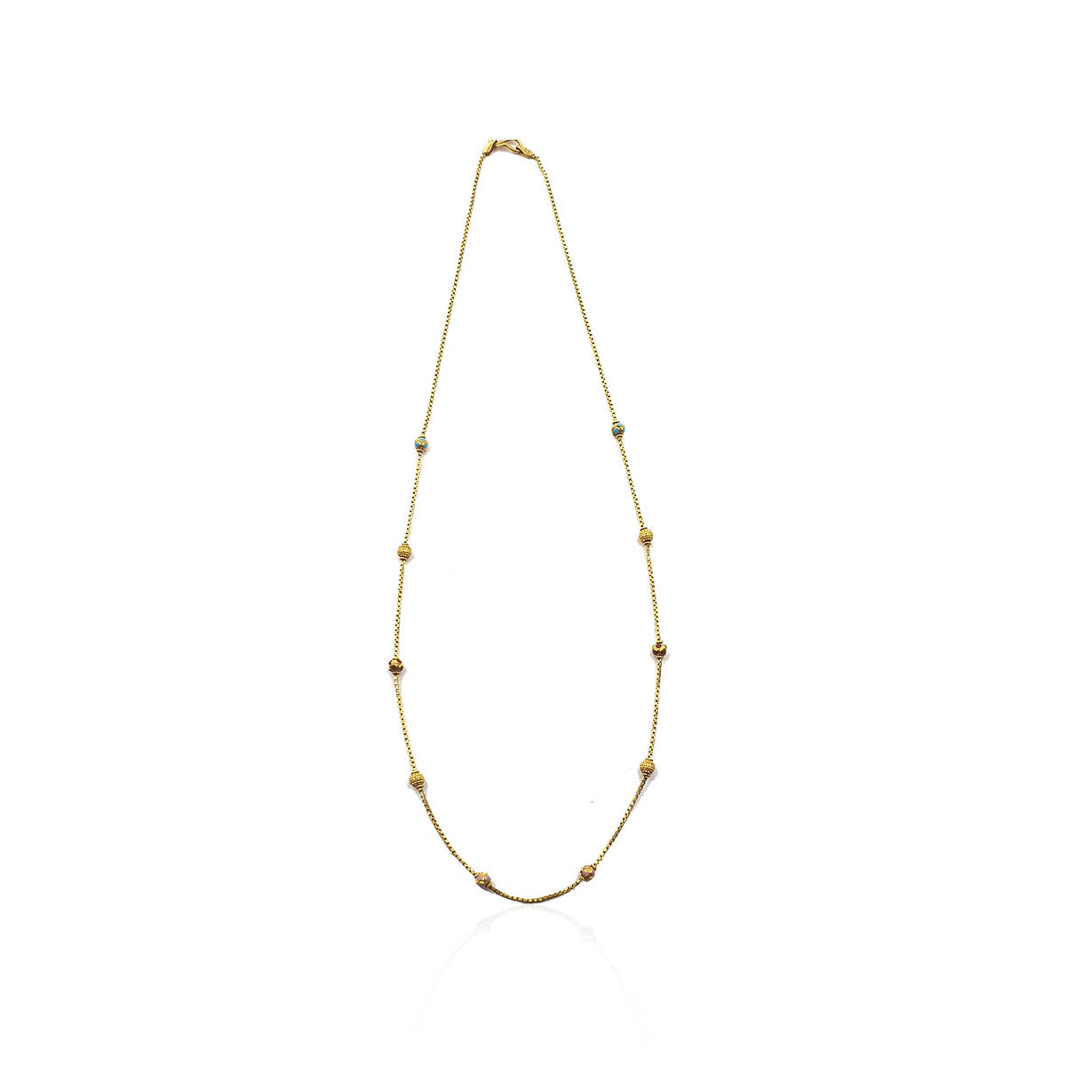 Arcene Light Weight Gold Beads Chain