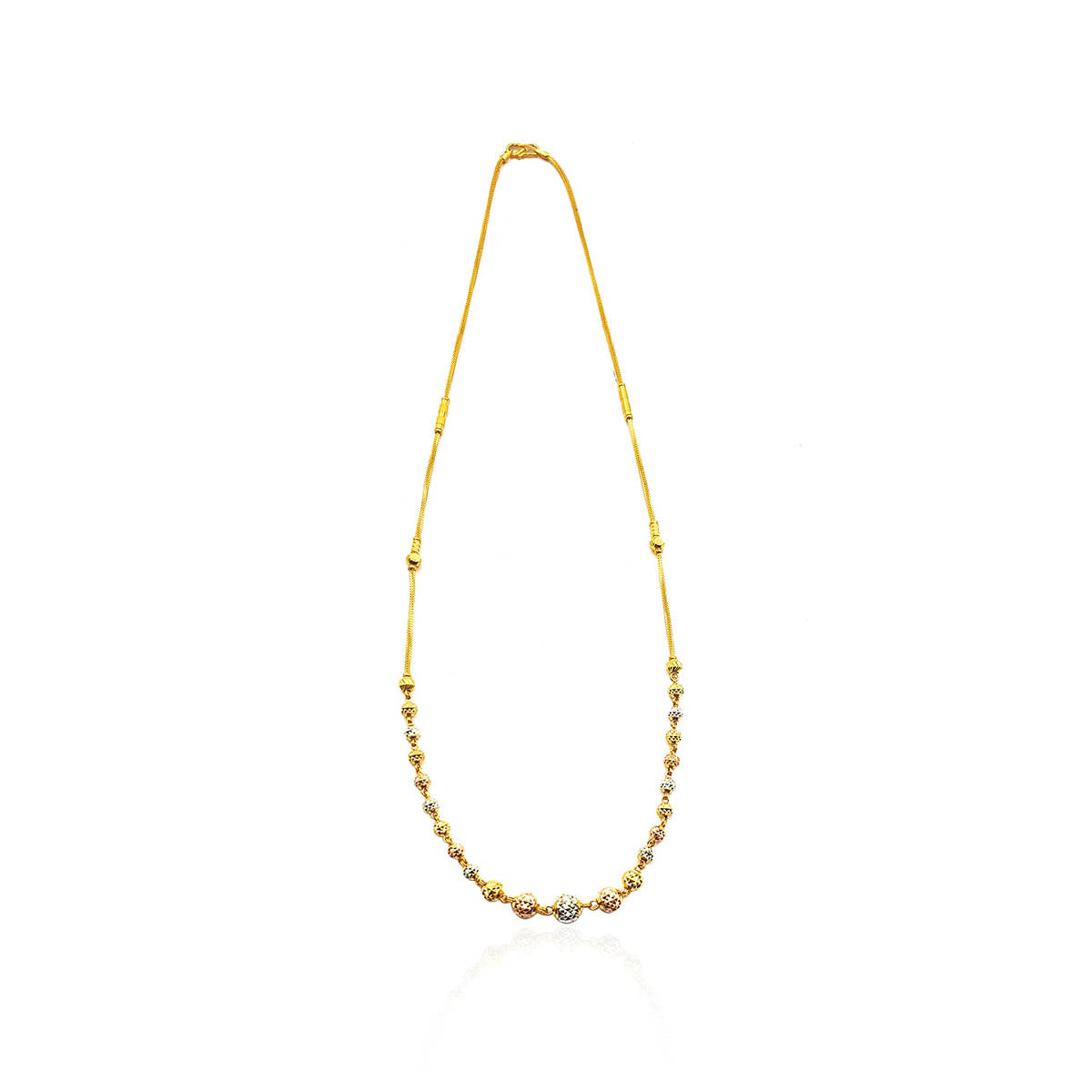 Arleta Glossy Gold Beads Chain For Her