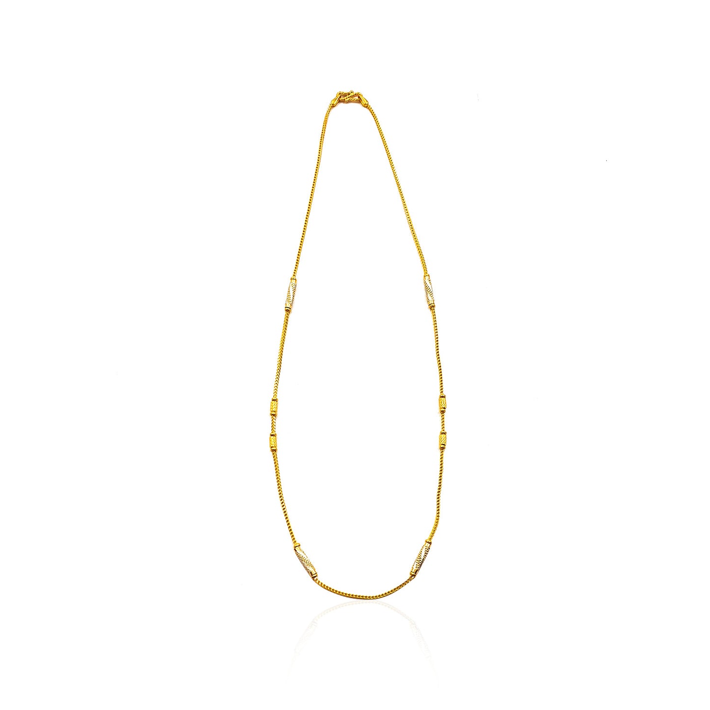 Adrien Cylindrical Fancy Gold Chain For Her