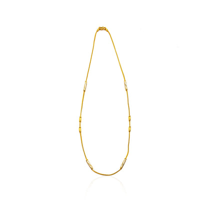 Adrien Cylindrical Fancy Gold Chain For Her