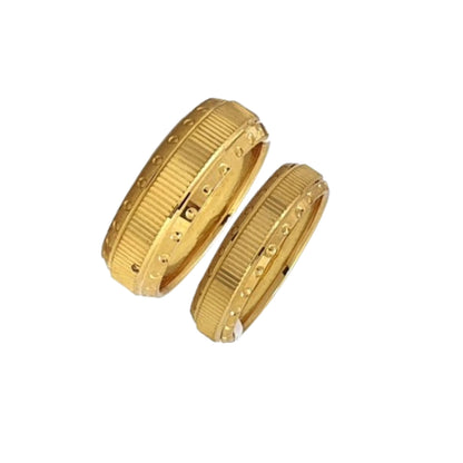 Timeless 22K Gold Couple's Rings: A Luxurious Symbol of Forever Love