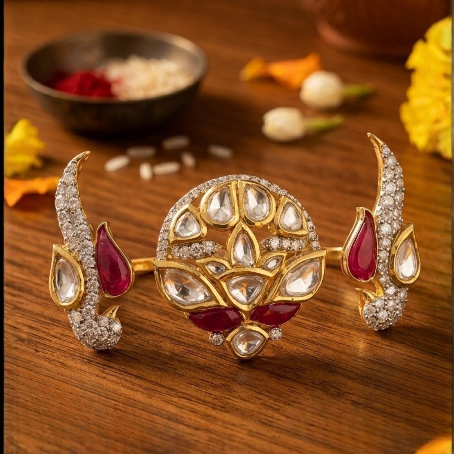 Maharani Lotus Polki Set