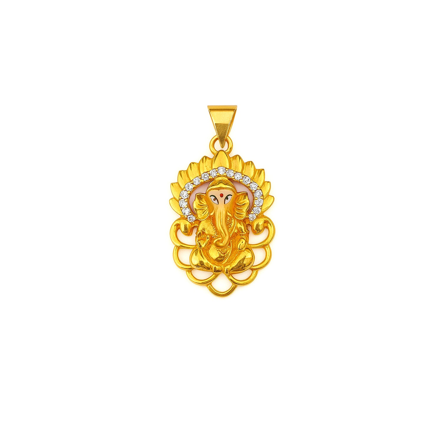 Gentlemen's Draft Elegant Ganpati Pendant in 22K Gold for Men