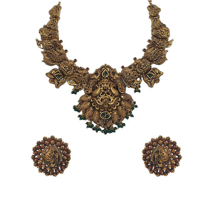 Adi Lakshmi Antique Gold Necklace Set